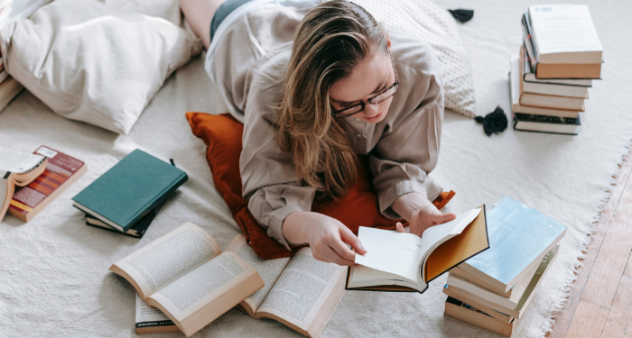 reading on floor