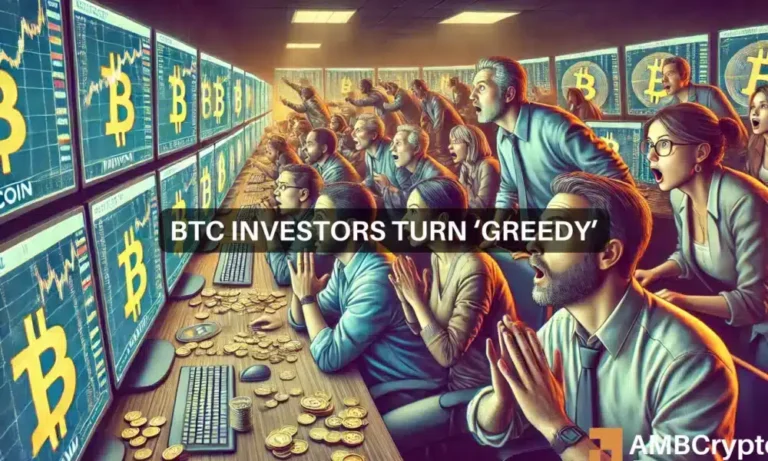 Bitcoin investors turn greedy 1000x600